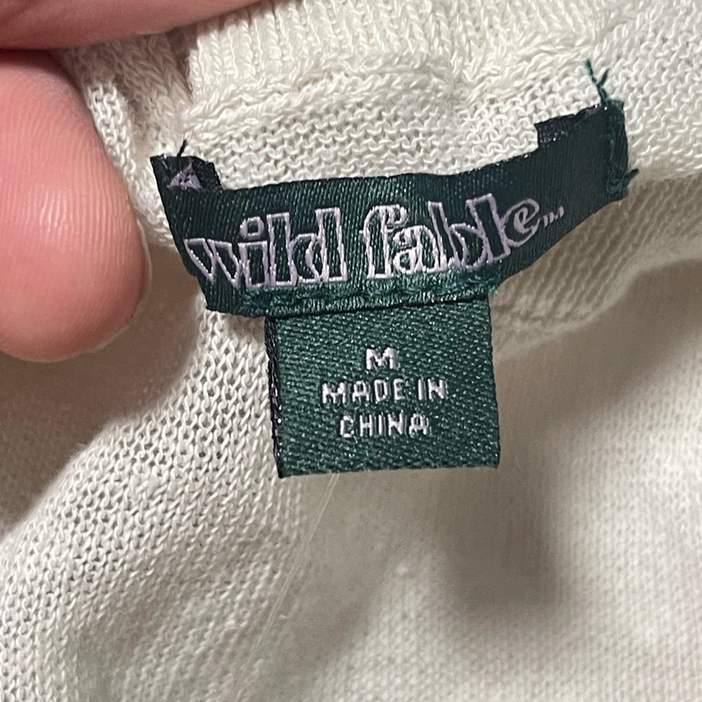 Wild Fable Medium Stylish Cream Women's Top - Picture 3 of 7